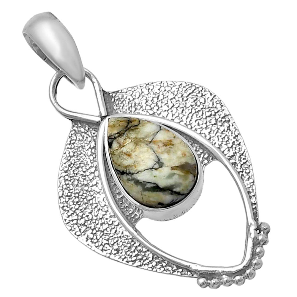 Authentic White Buffalo Turquoise Nevada Pendant P-1402 SDP143411