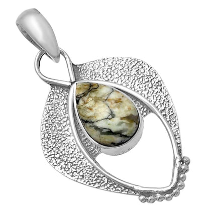 Authentic White Buffalo Turquoise Nevada Pendant P-1402 SDP143411