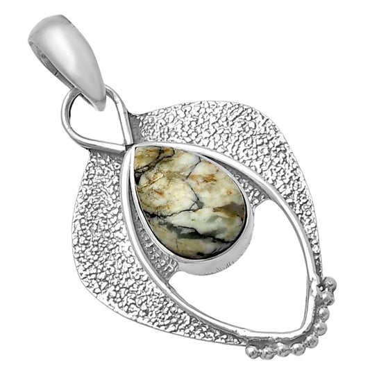 Authentic White Buffalo Turquoise Nevada Pendant P-1402 SDP143411