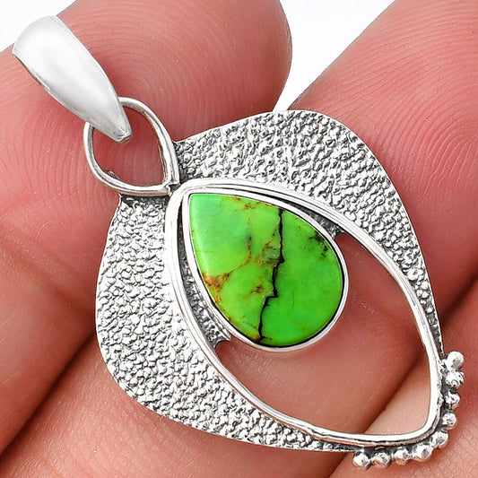 Natural Green Matrix Turquoise Pendant P-1402 SDP143412