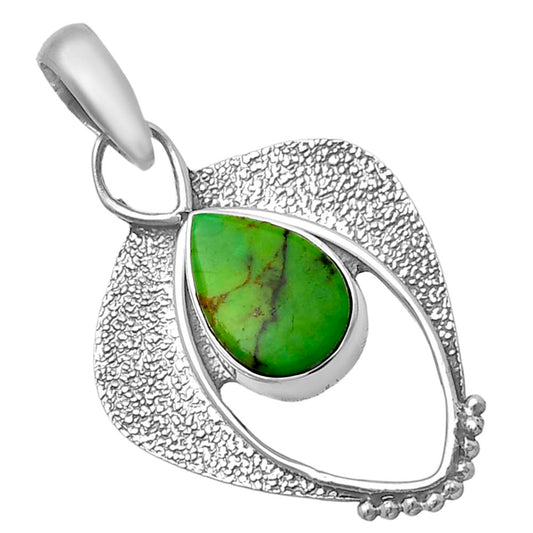Natural Green Matrix Turquoise Pendant P-1402 SDP143412