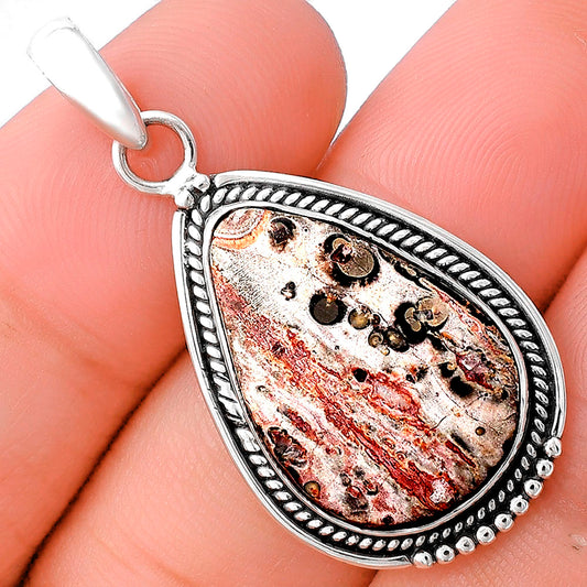 Natural Leopard Skin Jasper Pendant P-1511 SDP143762