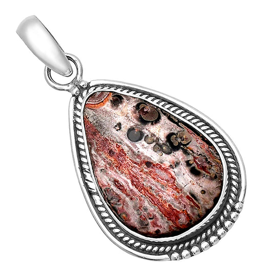 Natural Leopard Skin Jasper Pendant P-1511 SDP143762