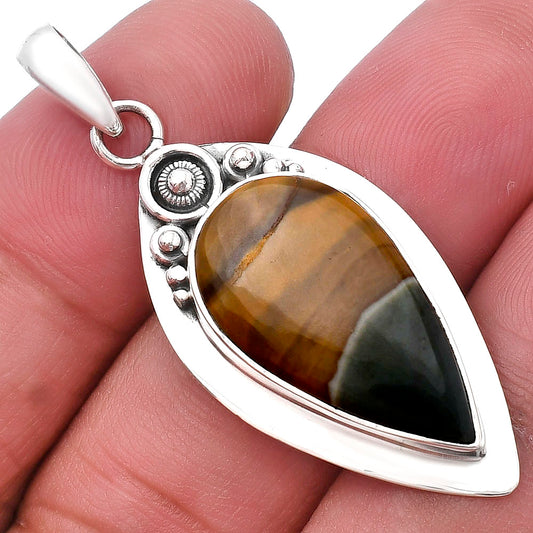 Natural Polygram Jasper Pendant P-1350 SDP143814