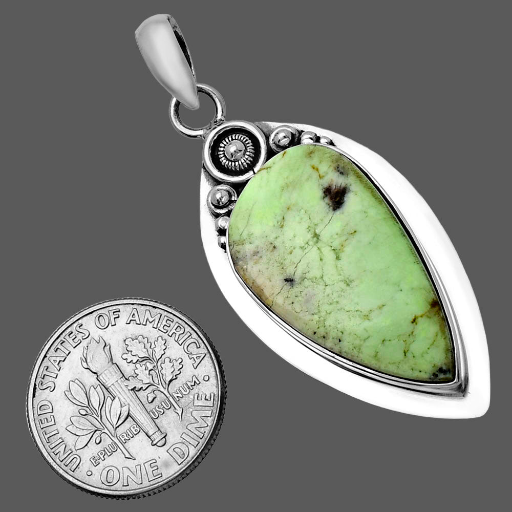Natural Lemon Chrysoprase Pendant P-1350 SDP143826