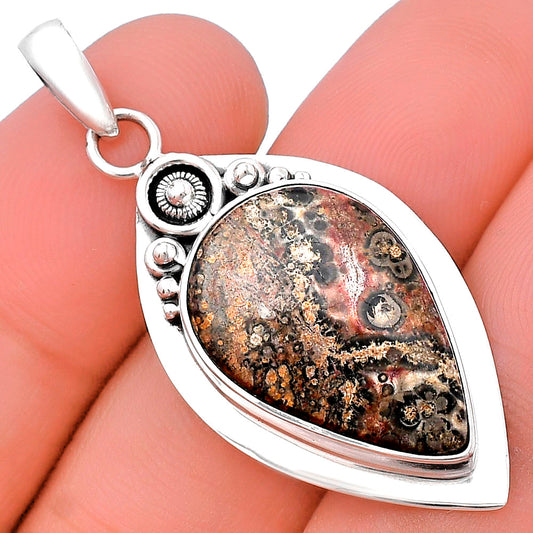 Natural Leopard Skin Jasper Pendant P-1350 SDP143837