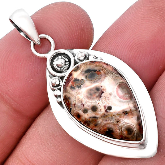 Natural Leopard Skin Jasper Pendant P-1350 SDP143841