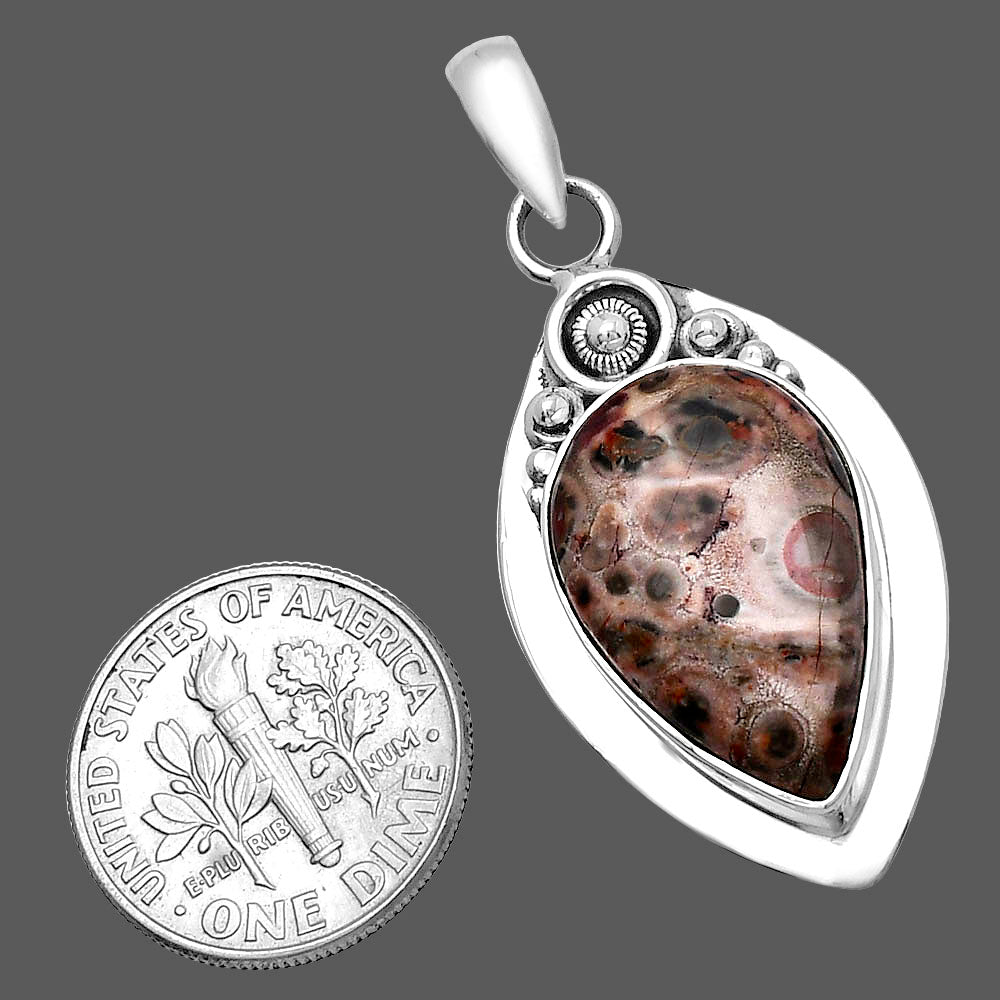 Natural Leopard Skin Jasper Pendant P-1350 SDP143841