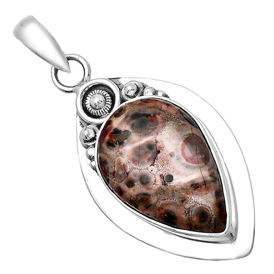 Natural Leopard Skin Jasper Pendant P-1350 SDP143841