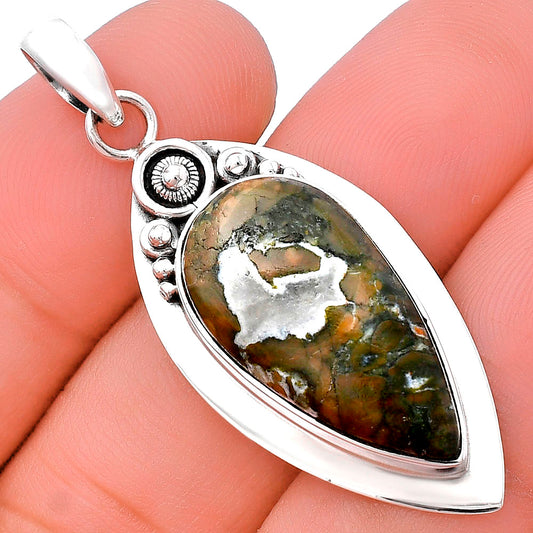 Natural Rhyolite - Rainforest Jasper Pendant P-1350 SDP143844