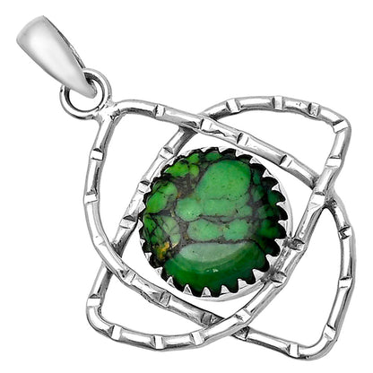 Natural Green Matrix Turquoise Pendant P-1370 SDP143850