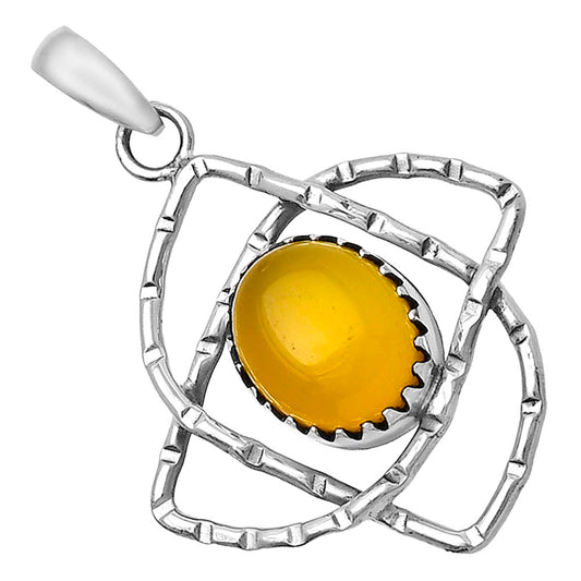 Natural Yellow Chalcedony Pendant P-1370 SDP143899