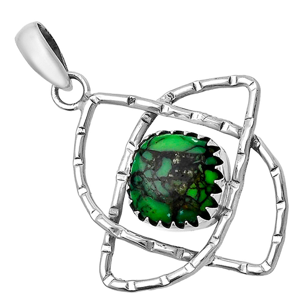 Natural Green Matrix Turquoise Pendant P-1370 SDP143900