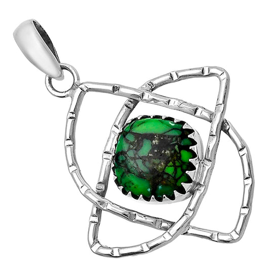 Natural Green Matrix Turquoise Pendant P-1370 SDP143900
