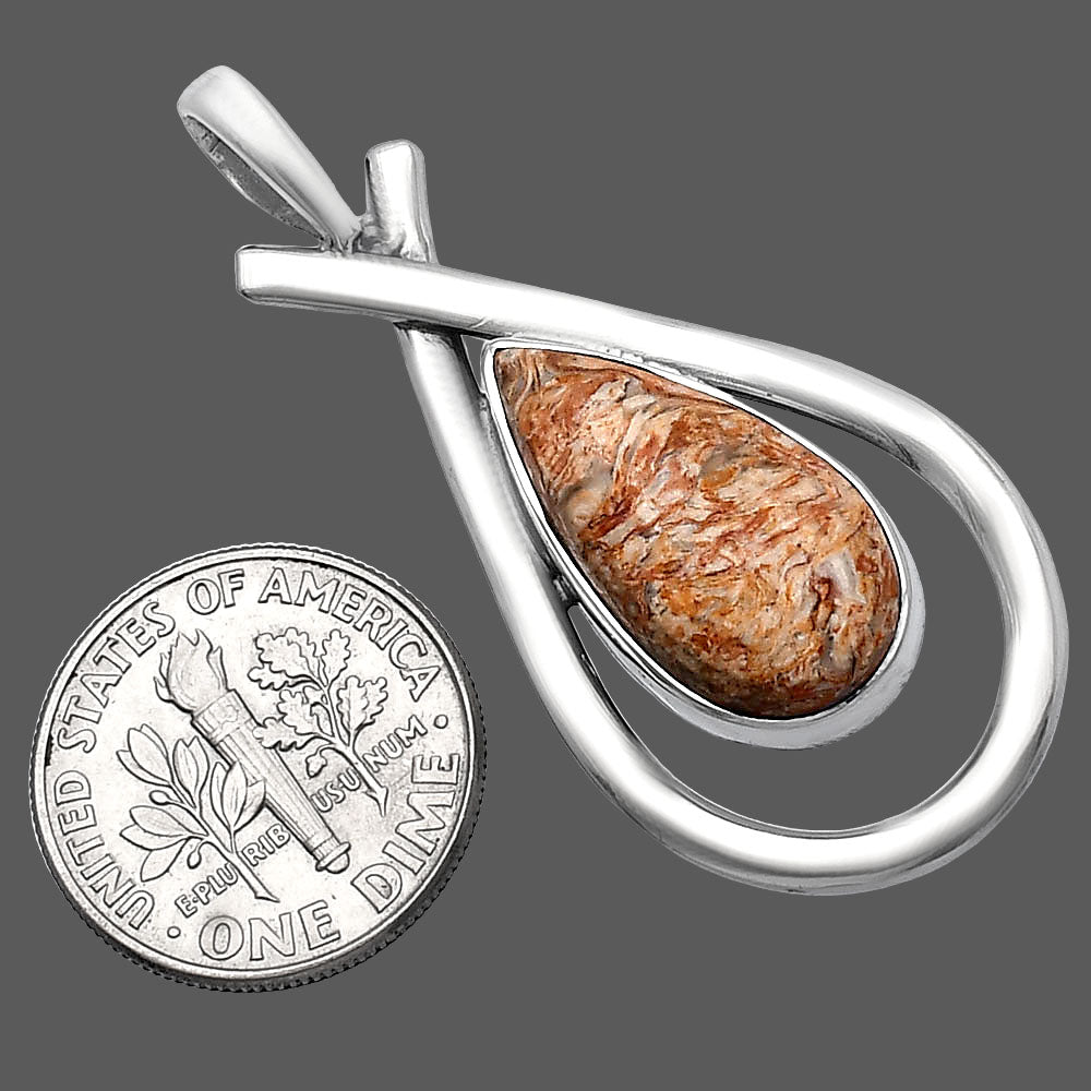 Natural Rosetta Picture Jasper Pendant P-1314 SDP143968