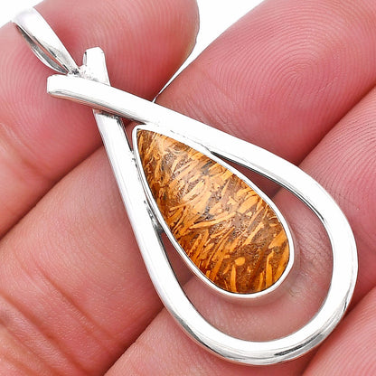 Natural Coquina Fossil Jasper - India Pendant P-1314 SDP143969