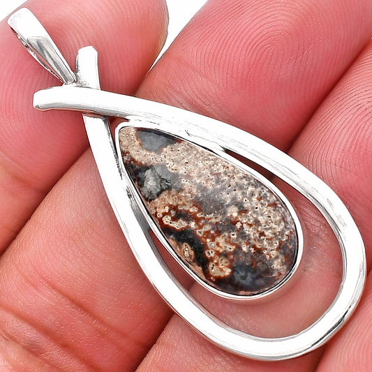 Natural Viper Skin Jasper Pendant P-1314 SDP143973