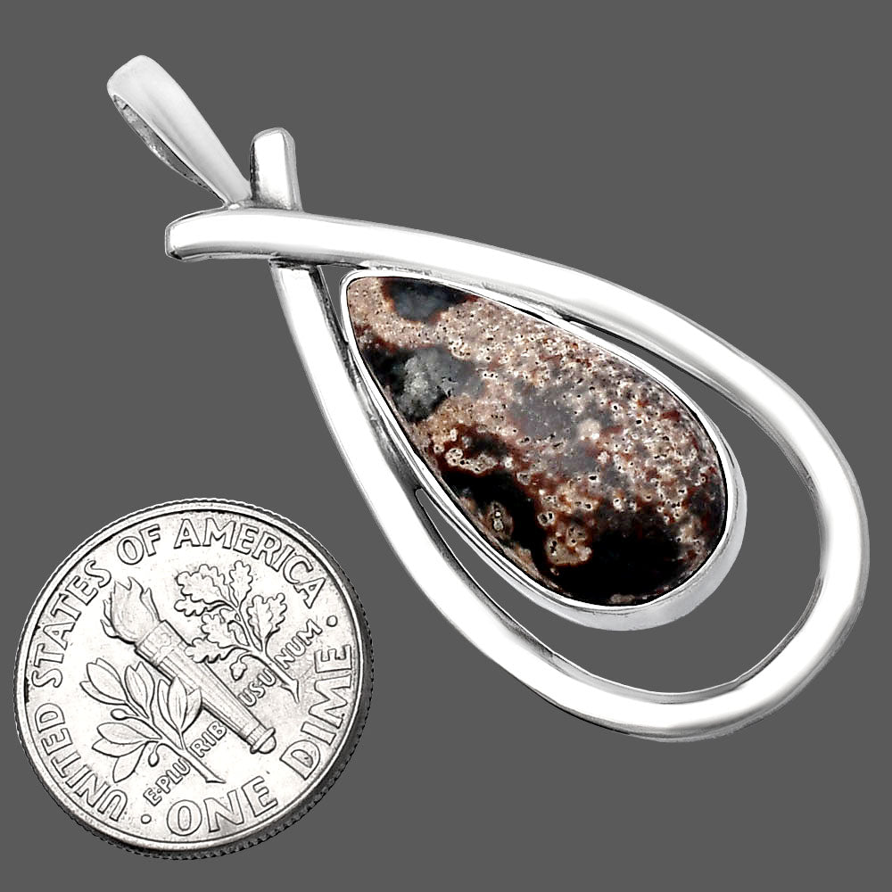 Natural Viper Skin Jasper Pendant P-1314 SDP143973