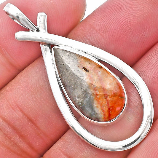 Natural Polygram Jasper Pendant P-1314 SDP143982