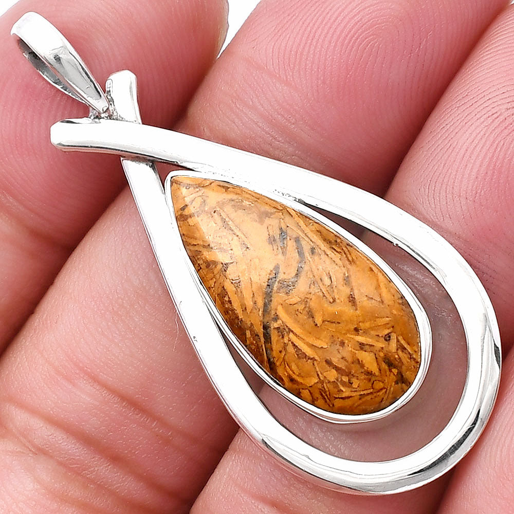 Natural Coquina Fossil Jasper - India Pendant P-1314 SDP143991