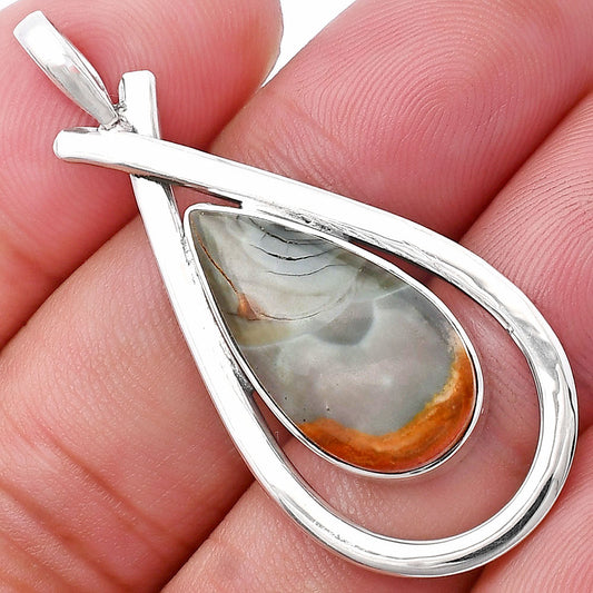 Natural Polygram Jasper Pendant P-1314 SDP143994