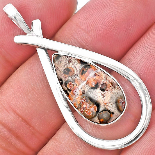Natural Leopard Skin Jasper Pendant P-1314 SDP143997
