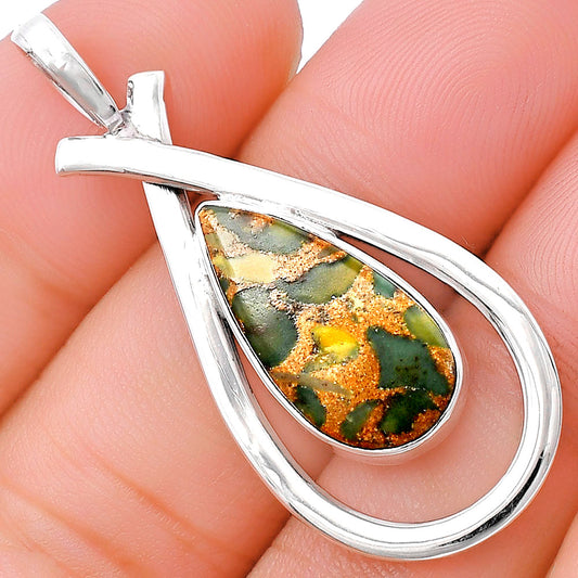 Natural Bamboo Jasper Pendant P-1314 SDP144000
