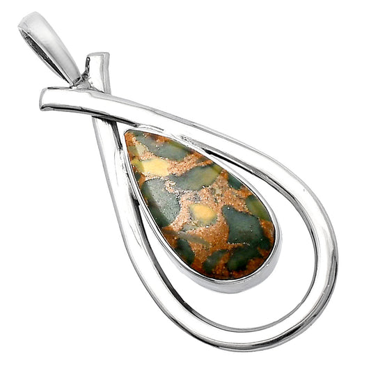 Natural Bamboo Jasper Pendant P-1314 SDP144000