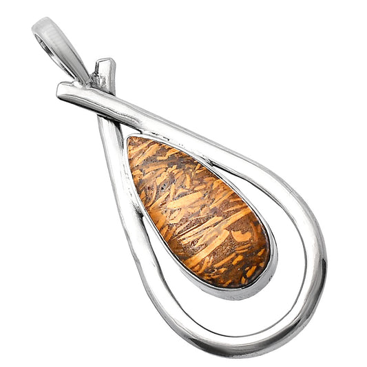 Natural Coquina Fossil Jasper - India Pendant P-1314 SDP144003