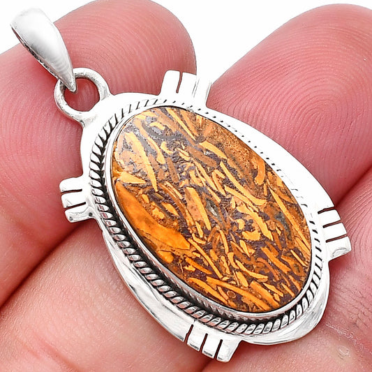 Natural Coquina Fossil Jasper - India Pendant P-1463 SDP144030