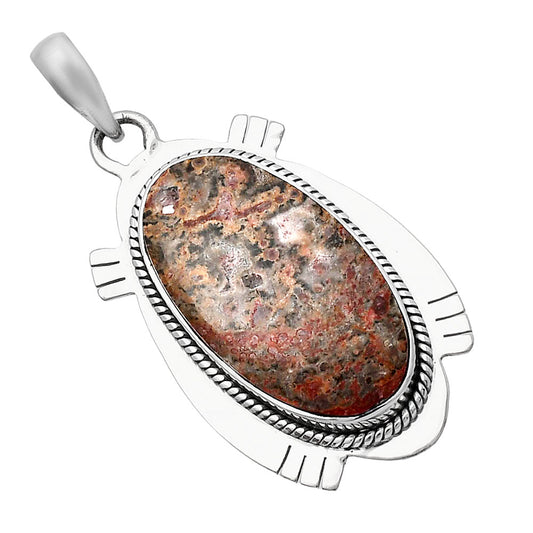 Natural Leopard Skin Jasper Pendant P-1463 SDP144055