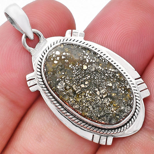 Natural Nipomo Marcasite Agate Pendant P-1463 SDP144059