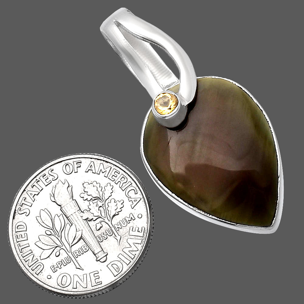 Imperial Jasper - Mexico & Citrine Pendant P-1251 SDP144097