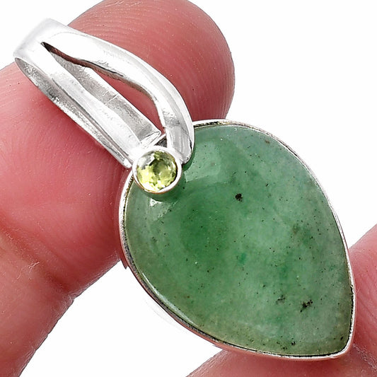 Natural Green Aventurine & Peridot Pendant P-1251 SDP144101