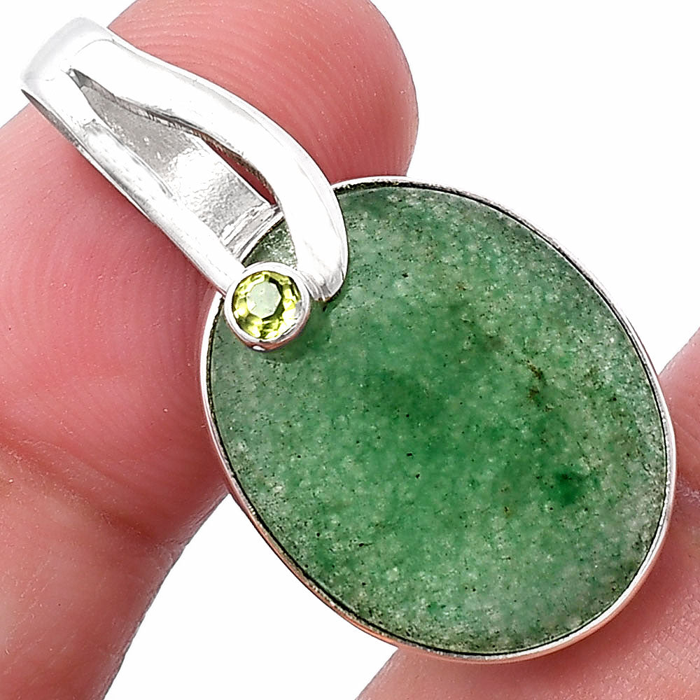 Natural Green Aventurine & Peridot Pendant P-1251 SDP144102