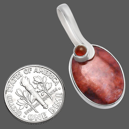 Natural Red Moss Agate & Carnelian Pendant P-1251 SDP144140