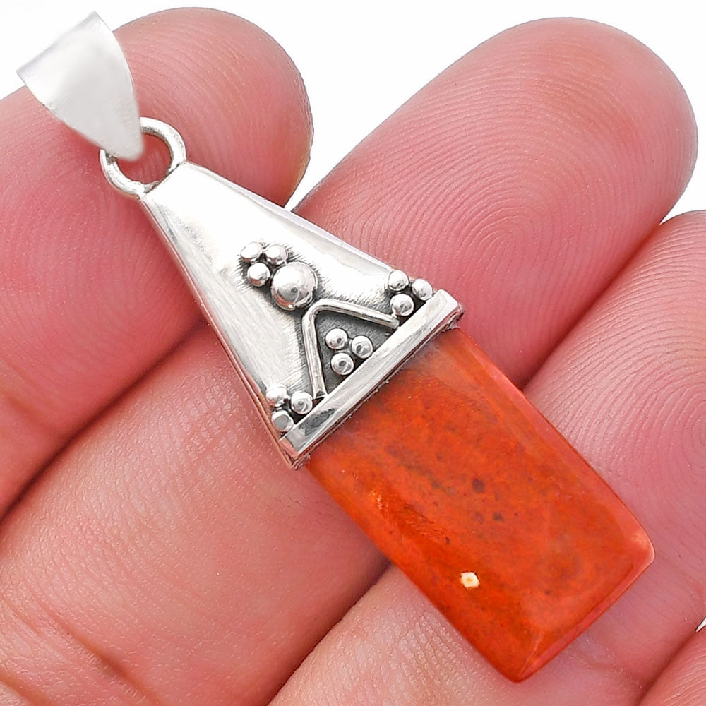 Natural Red Moss Agate Pendant P-1139 SDP144143