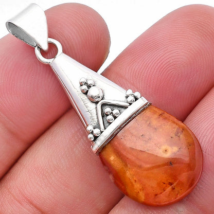 Natural Red Moss Agate Pendant P-1139 SDP144154