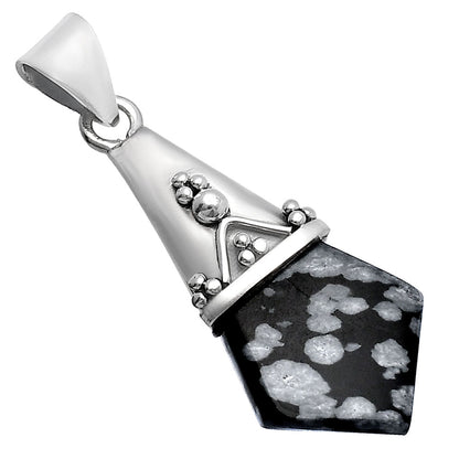 Natural Snow Flake Obsidian Pendant P-1139 SDP144156