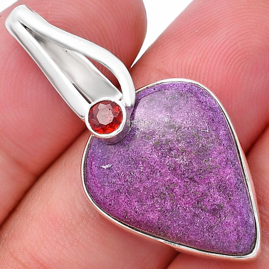 Purpurite - South Africa & Garnet Pendant P-1251 SDP144292