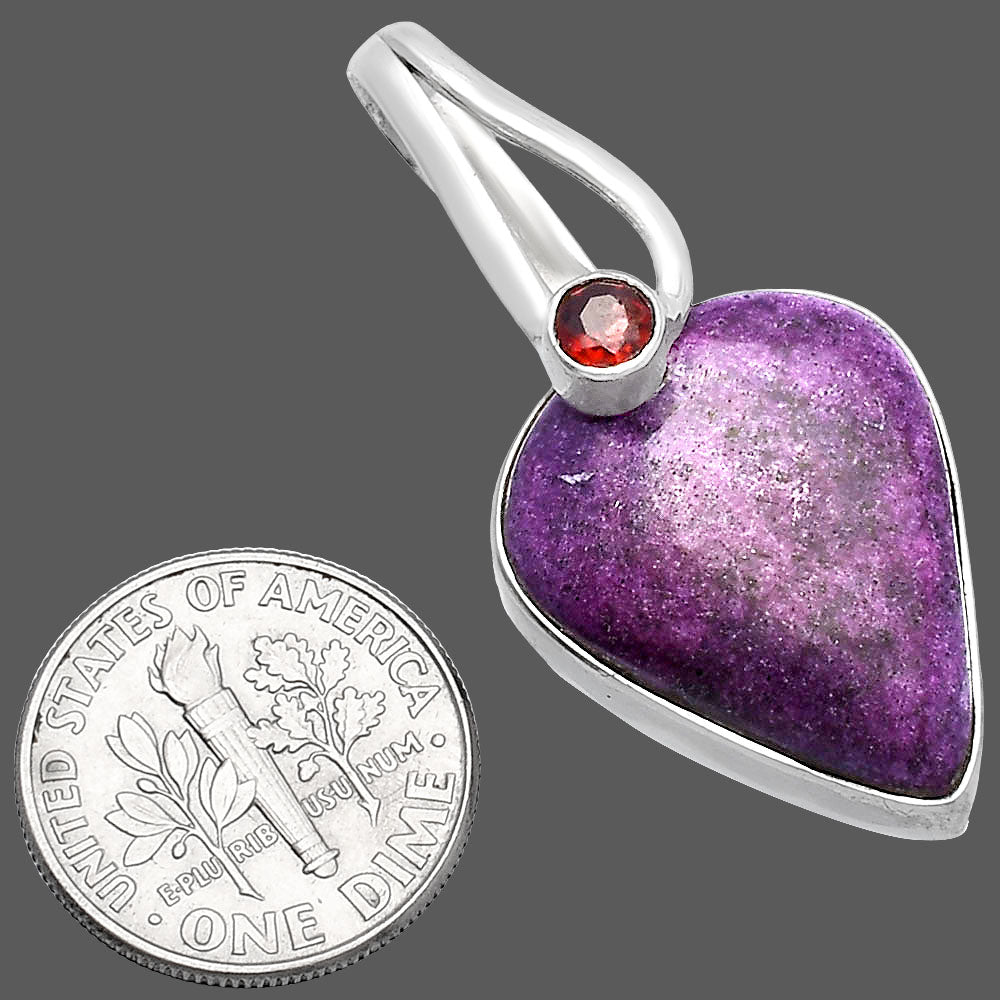 Purpurite - South Africa & Garnet Pendant P-1251 SDP144292
