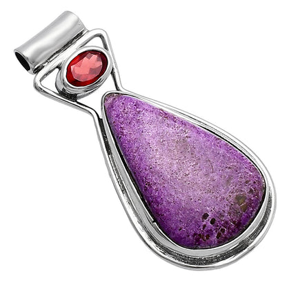 Purpurite - South Africa & Garnet Pendant P-1130 SDP144305