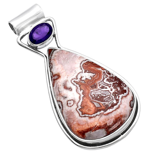 Rosetta Picture Jasper & Amethyst Pendant P-1130 SDP144344