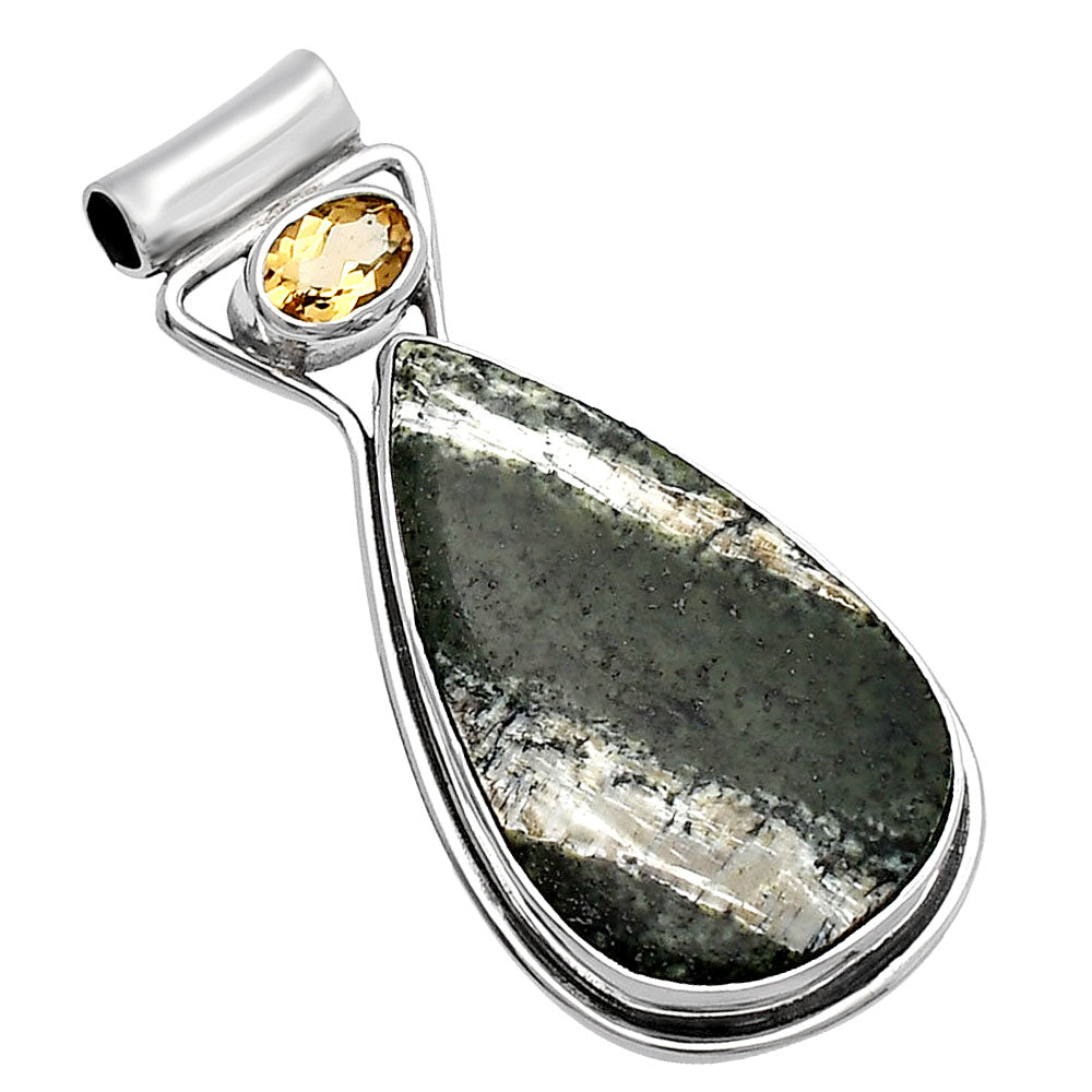 Natural Chrysotile & Citrine Pendant P-1130 SDP144364