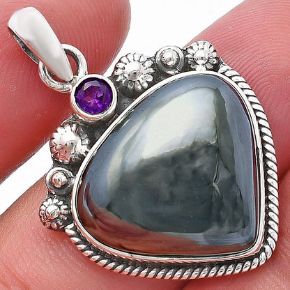 Natural Silicon & Amethyst Pendant P-1482 SDP144373
