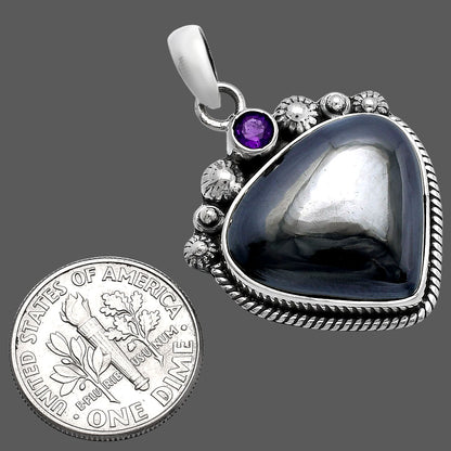 Natural Silicon & Amethyst Pendant P-1482 SDP144373