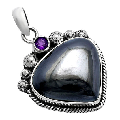 Natural Silicon & Amethyst Pendant P-1482 SDP144373