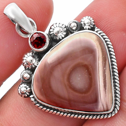 Imperial Jasper - Mexico & Garnet Pendant P-1482 SDP144383