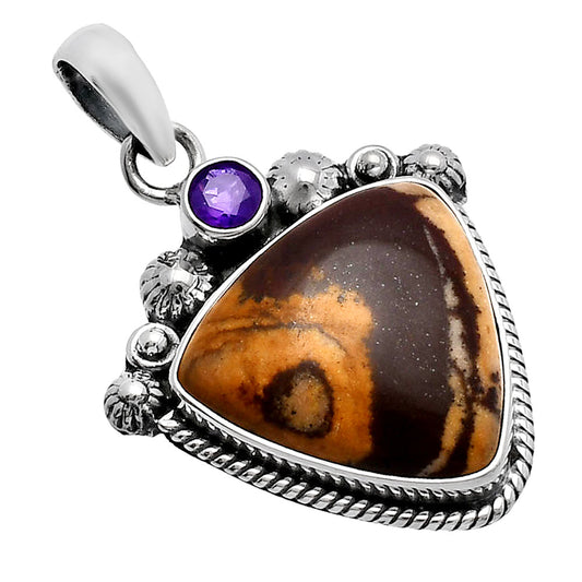 Natural Outback Jasper & Amethyst Pendant P-1482 SDP144402