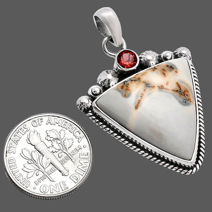 Maligano Jasper - Indonesia & Garnet Pendant P-1482 SDP144404